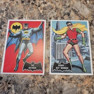 COPY - 1966 TOPPS BATMAN #1 & Robin CARD #,2 REPRINT..great shape